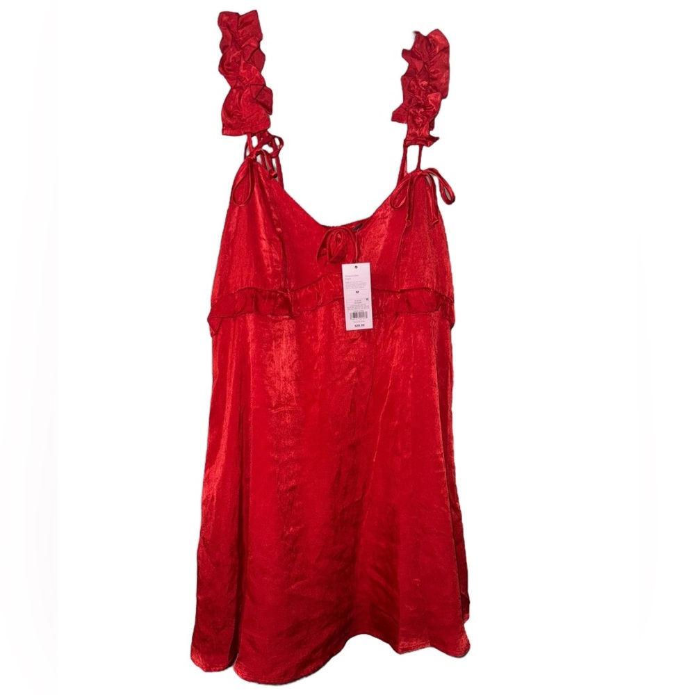 Red Mini Dress with Ruffle Straps – Wild Fable – Size M – NWT